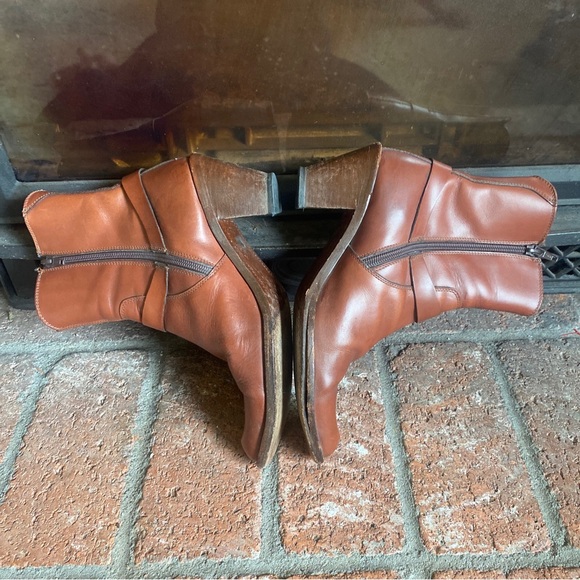 Frye Romy Ring Harness Leather Brown Boots Cowboy Cowgirl Moto SZ 8 - Picture 4 of 7